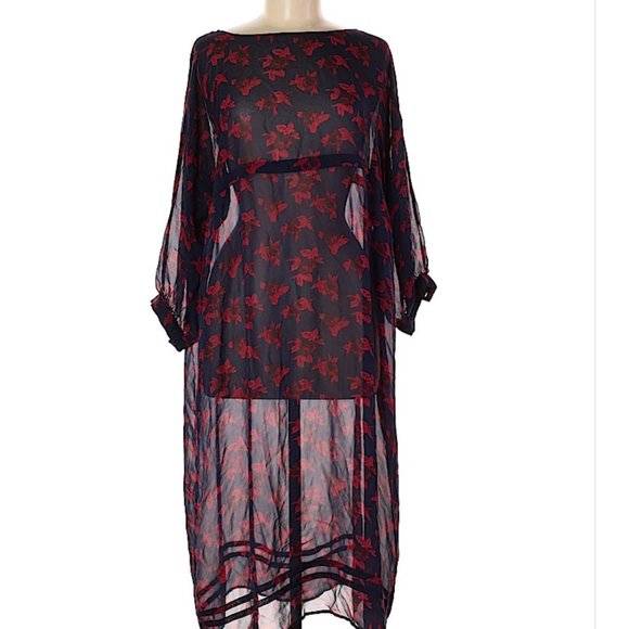 Madewell Dresses & Skirts - madewell sheer long sleeve floral print dress